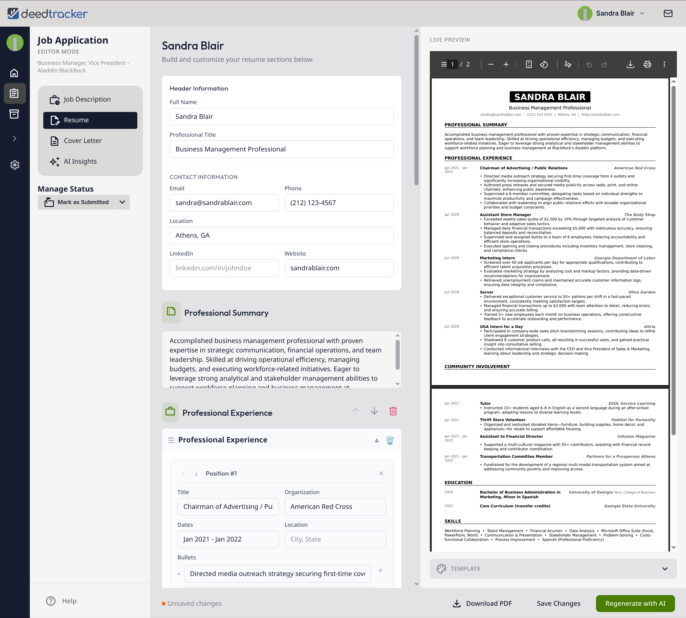 Resume Form Builder